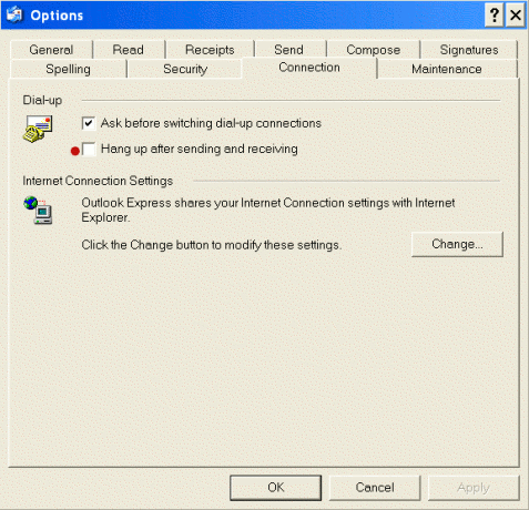 outlook express connection settings